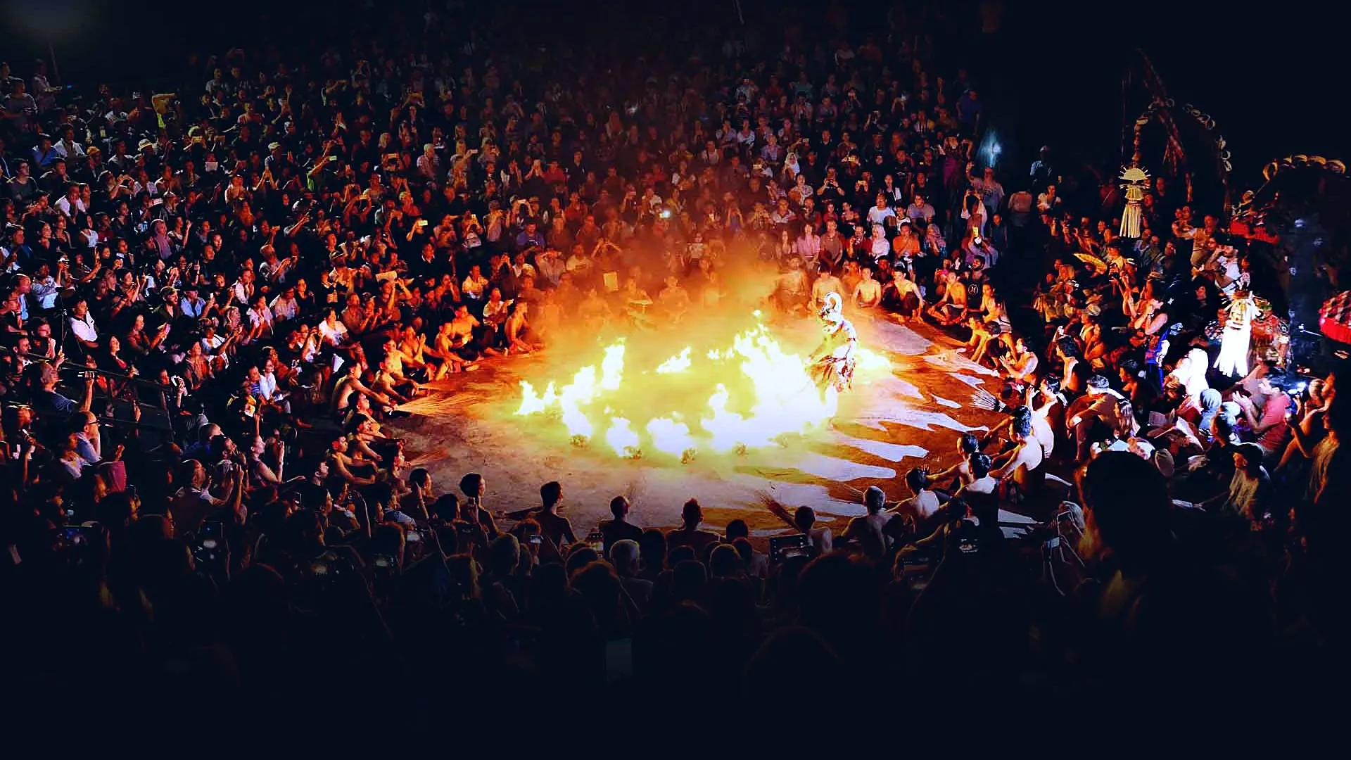 Kecak-ilddans på Bali