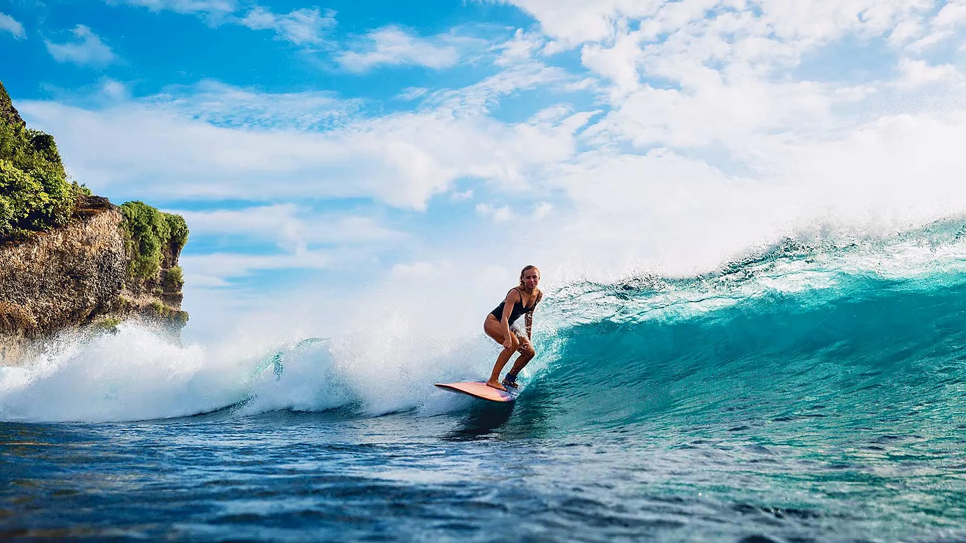 Surfing in Bali
